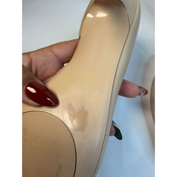 Halogen D'Orsay Heels Womens Size 9.5 Nude Leather Pointed Toe Stilettos Dressy - Picture 12 of 14